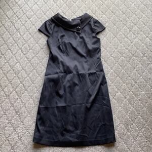 London Times black shift dress vintage look LBD